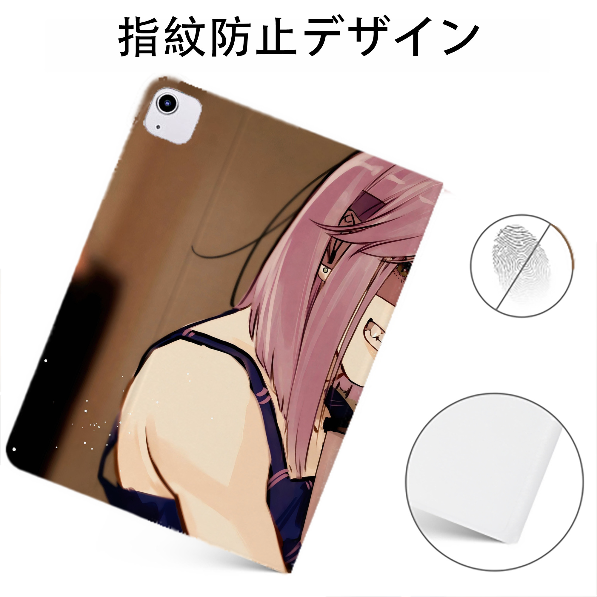（画像用） ジョジョの奇妙な冒険 JoJo's Bizarre Adventure IPadケース ペンホルダー付き ブックスタイルデザイン